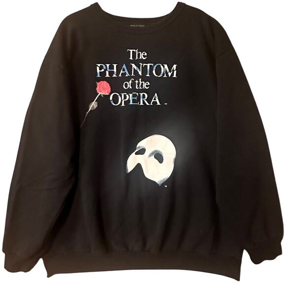 Vintage Other - Vintage Phantom of the Opera Sweatshirt XL Soft Black Cotton Blend Classic Opera